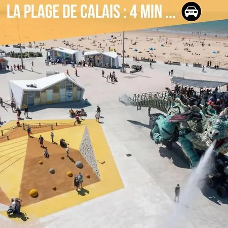 Le Grand Messin - Calais Nord -Cour - Plage - Ferry - Eurotunnel Exterior photo